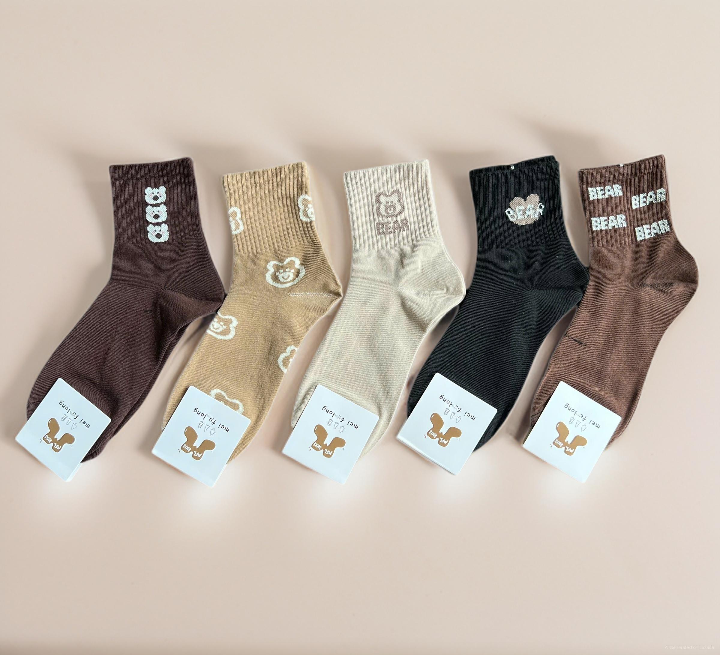 SET 5 ĐÔI TẤT VỚ NỮ CAO CỔ MÃ 21 DÀNH CHO NỮ