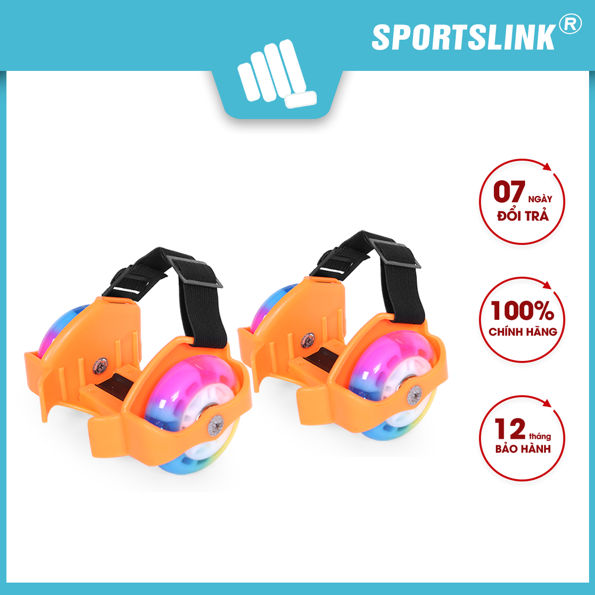 Bánh trượt patin 2 bánh phát sáng đủ màu sắc- Flashing Roller Sportslink