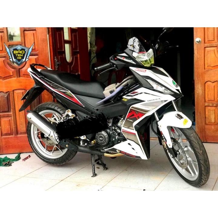 Tem rời dán xe winner MXking trắng đỏ