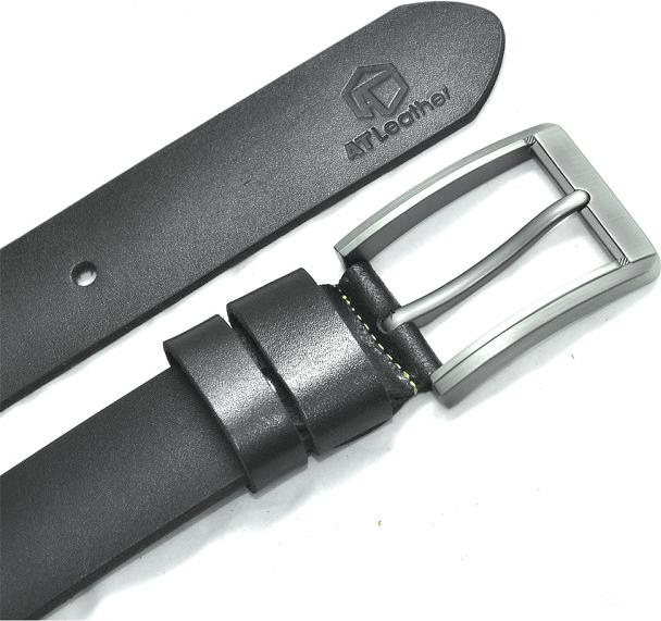 Thắt lưng da bò nam AT Leather Premium PK2 - Đen