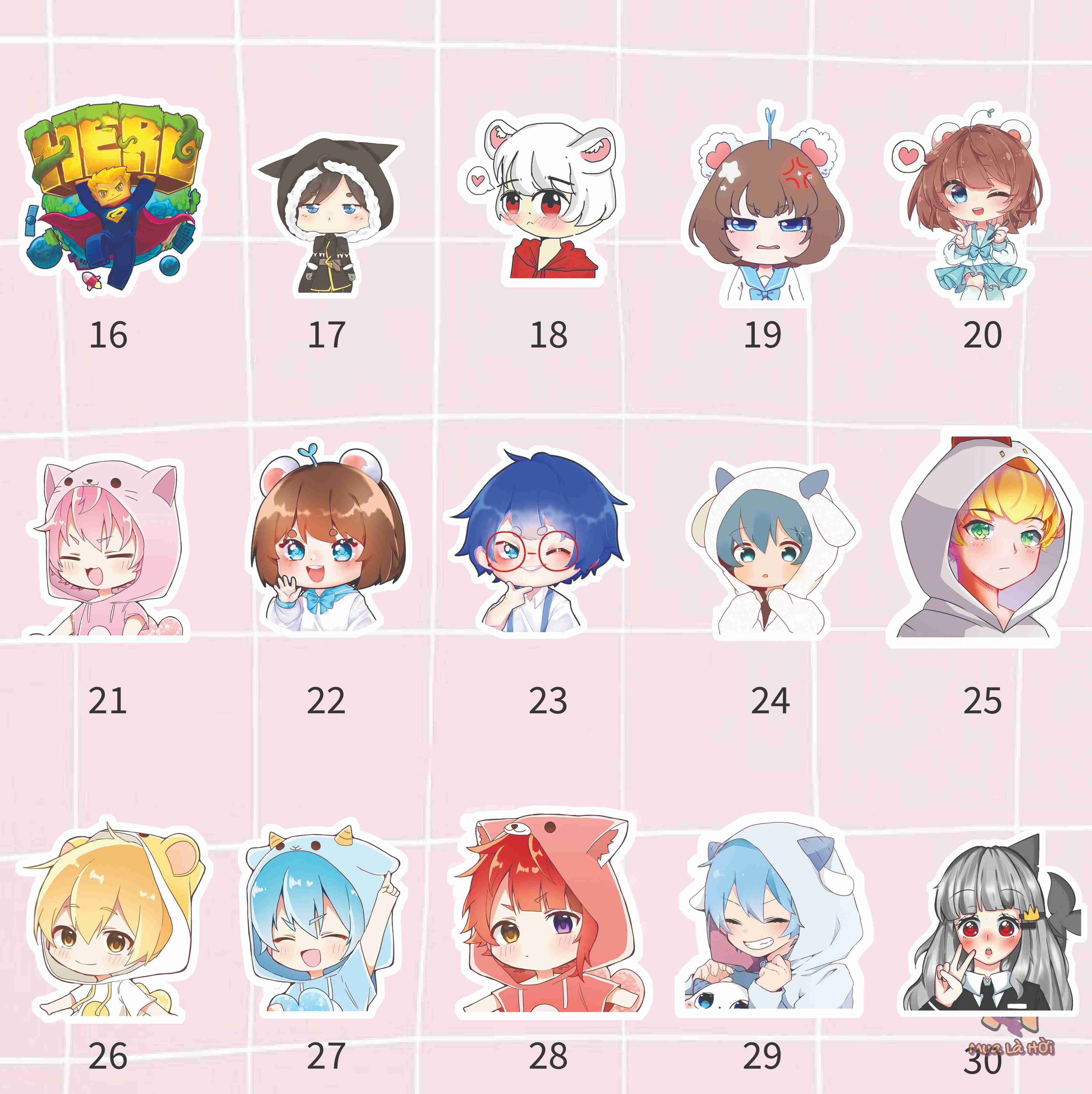 Miếng dán Stickers chủ đề Hero Team