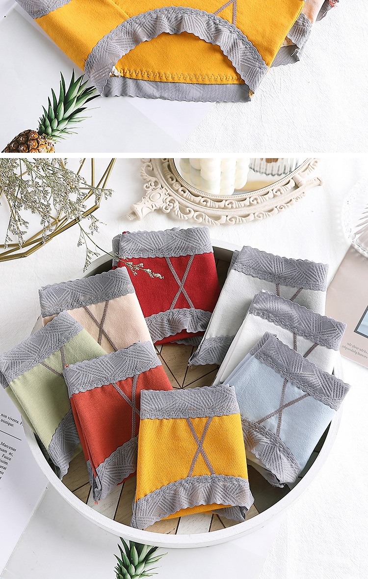 Quần lót cotton cao cấp viền ren to bảng