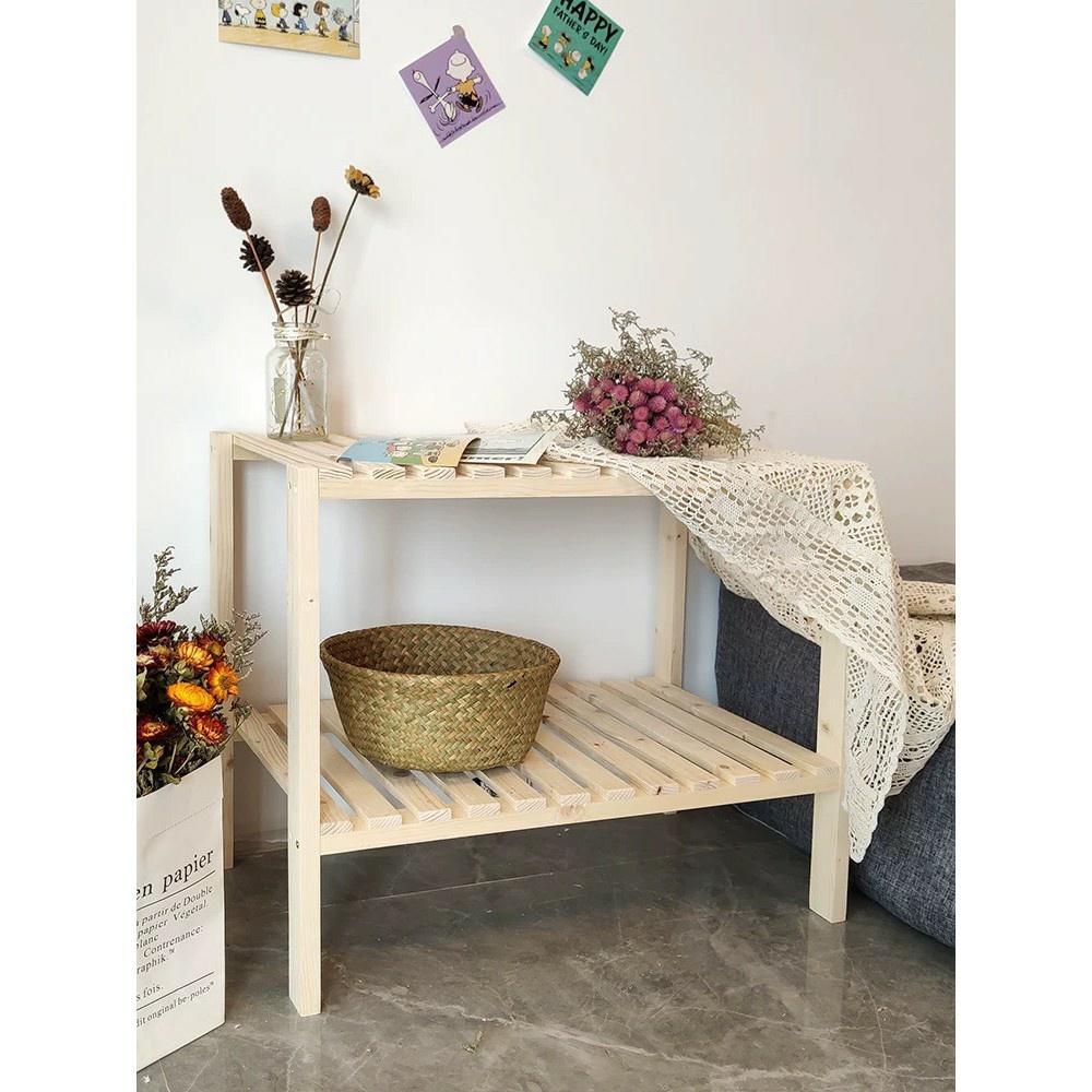 Kệ Oven/ Kệ Lò Vi Sóng 2 Tầng Gỗ Thông Nhập Khẩu Tự Lấp Ráp Dài 60cm Cao 46cm tien2821998