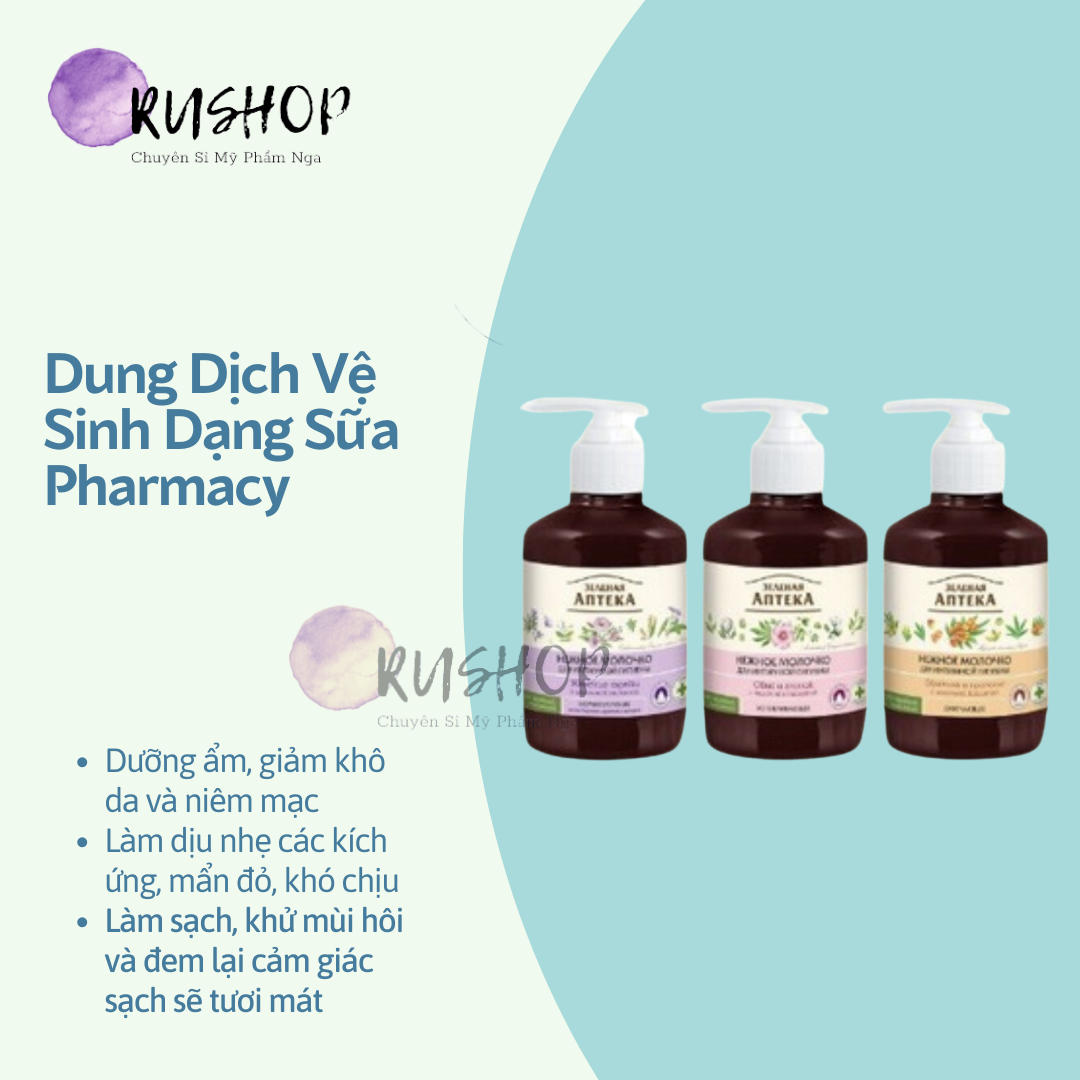 Dung dịch vệ sinh Green Pharmacy dạng sữa 370ml - Dung dịch vệ sinh Anteka Apteka