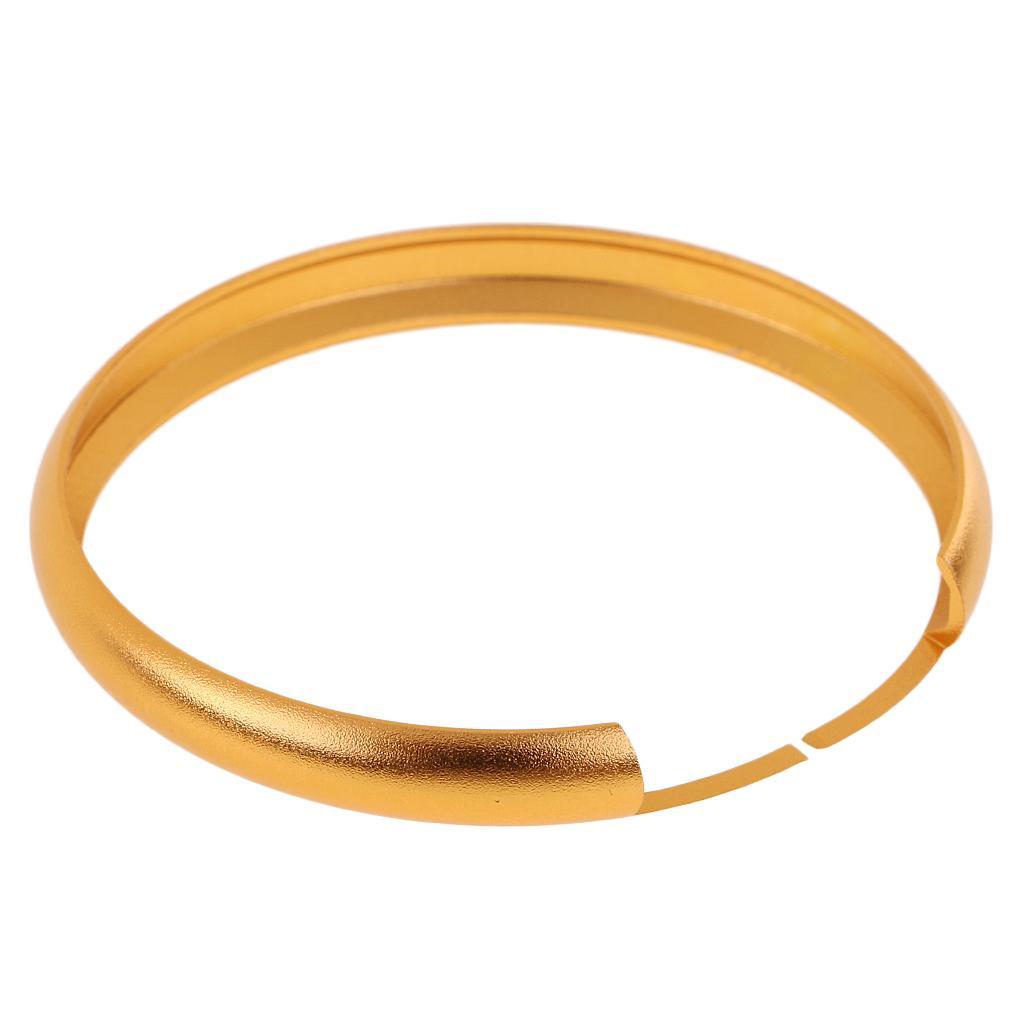 2Pcs 45mm Aluminum Remote Control Key Protctive Ring Trim Chain for 2008 and up - Sliver & Yellow