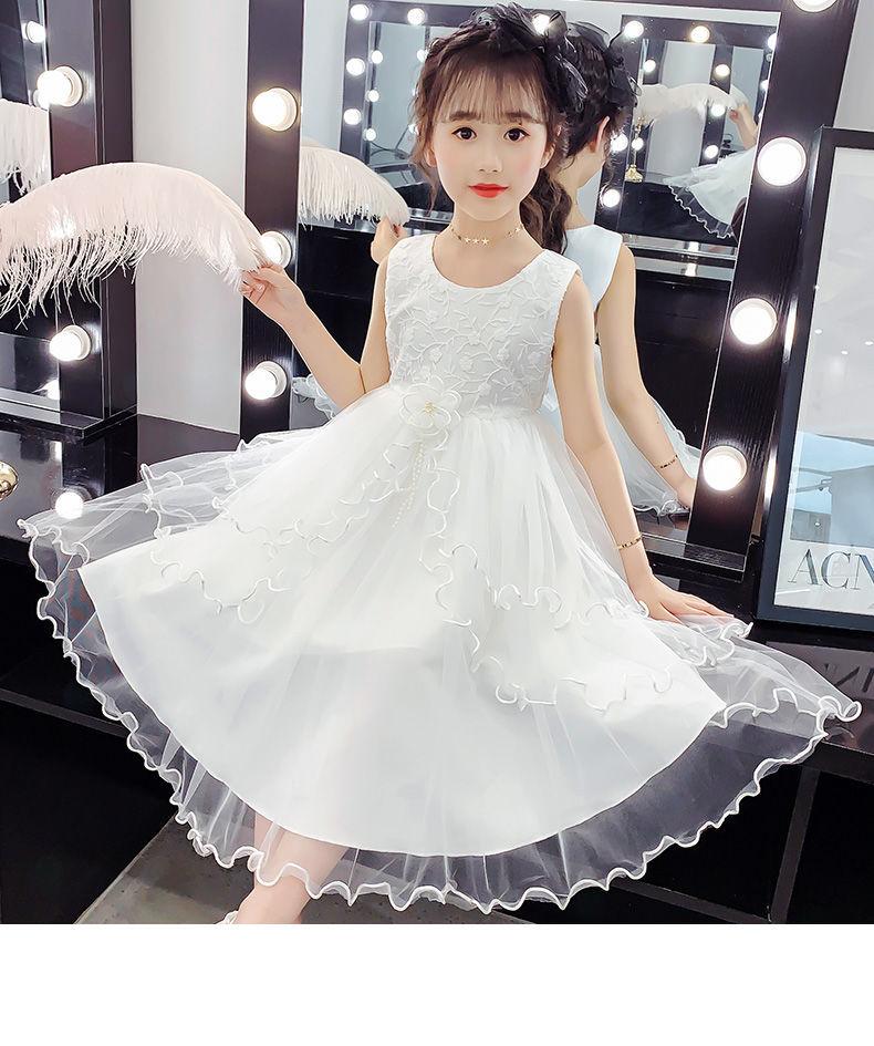 DONGSHOP Cô gái mùa hè đầm 2023 trẻ em tây mùa hè đầm công chúa váy cô gái mùa hè đầm
