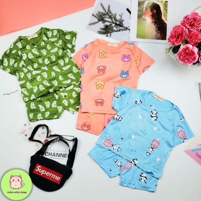 Đồ Bộ Đùi Bé Trai Bé Gái Minky Mom Họa Tiết Gấu Chất Thun Lạnh Mặc Hè Cho Bé (8-19kg