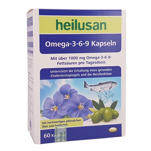 HEILUSAN OMEGA 3-6-9 KAPSELN – GIÚP GIẢM MỠ MÁU, TỐT CHO TIM MẠCH, NÃO BỘ, MẮT, HUYẾT ÁP (1,46G/VIÊN, 15 VIÊN/VỈ, 4 VỈ/HỘP)