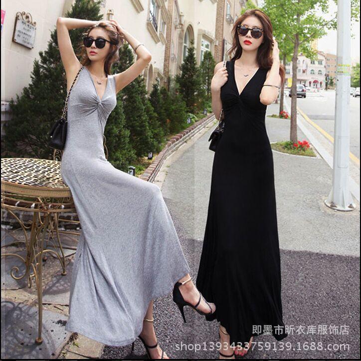 Đầm Maxi thun dài DB32