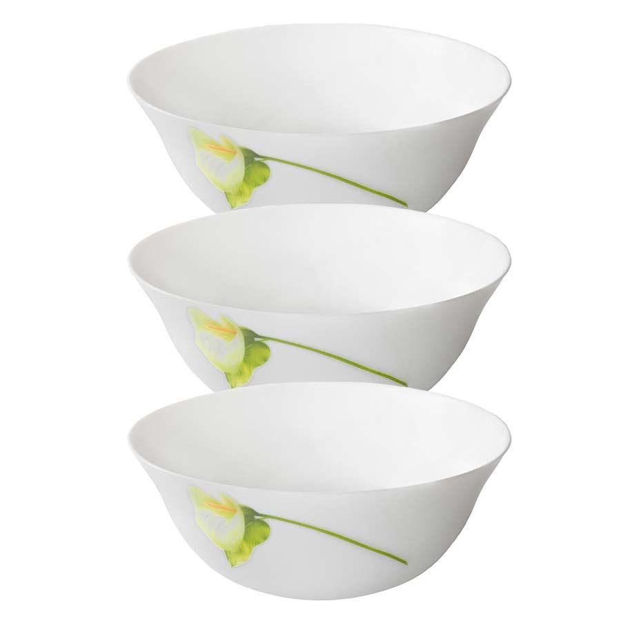 Bộ 3 Tô thủy tinh Diva Ivory I.B -HÀNG CHÍNH HÃNG