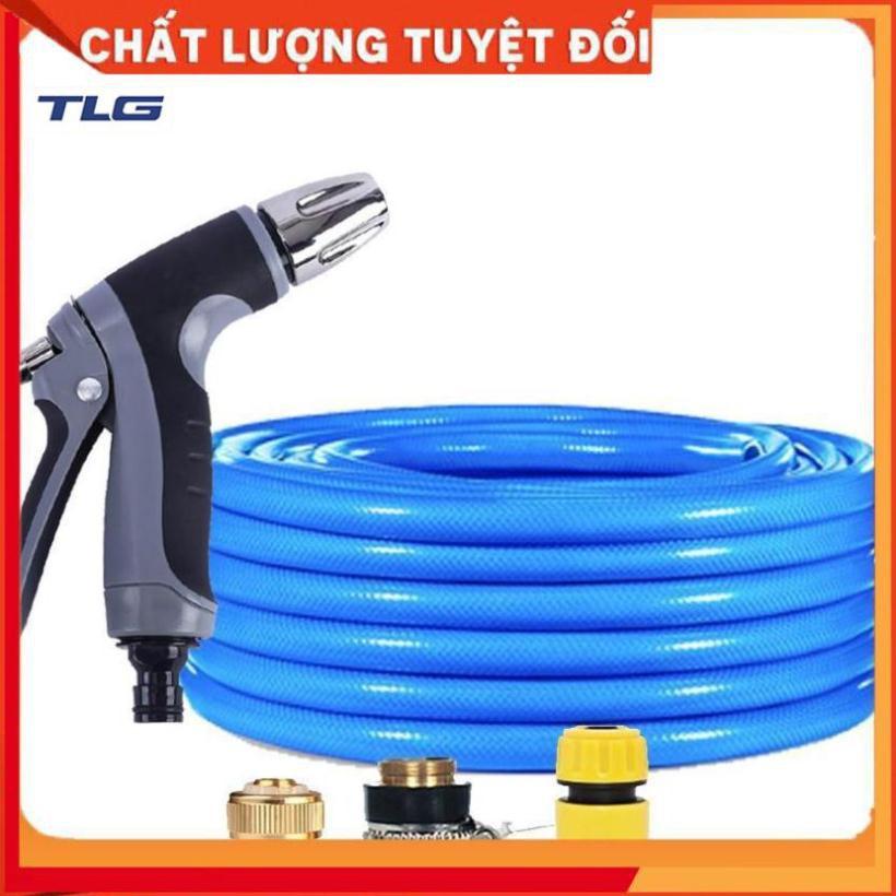 Bộ dây và vòi xịt rửa xe tưới cây tăng áp 7-10M(cút nhựa nối đồng nhựa) 206817