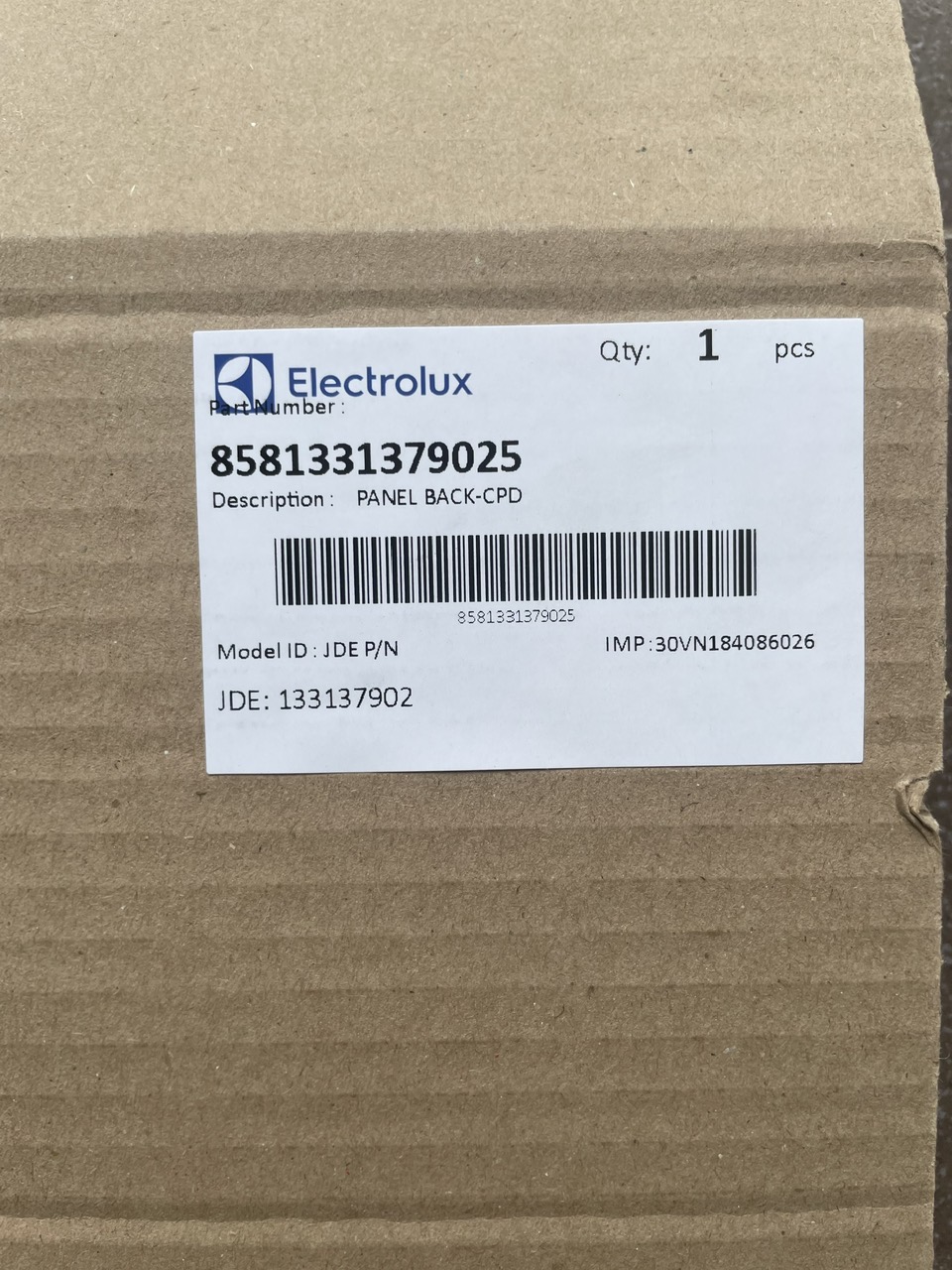 TẦM ỐP LƯNG MÁY SẤY ELECTROLUX – HÀNG CHÍNH HÃNG