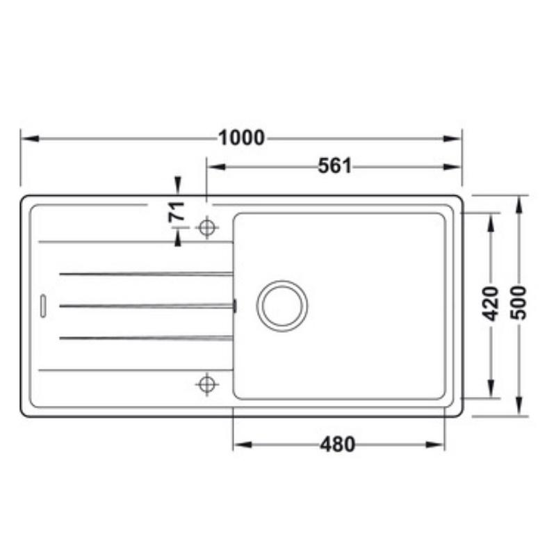 Chậu Rửa Chén Hafele HS20-GED1S60 - Lắp Nổi/Âm - Ngang 100cm - Hàng Chính Hãng