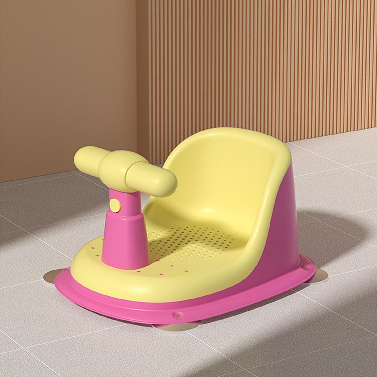 Baby Bath Seat Baby Bathtub Seat for Bathing Yellow Pink