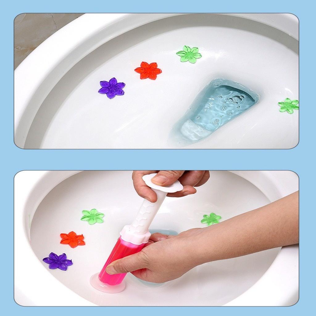 Gel khử mùi bồn cầu CozyBin gel tẩy thơm toilet nhà vệ sinh với 7 mùi thơm tự nhiên loại đặc biệt 14 bông hoa