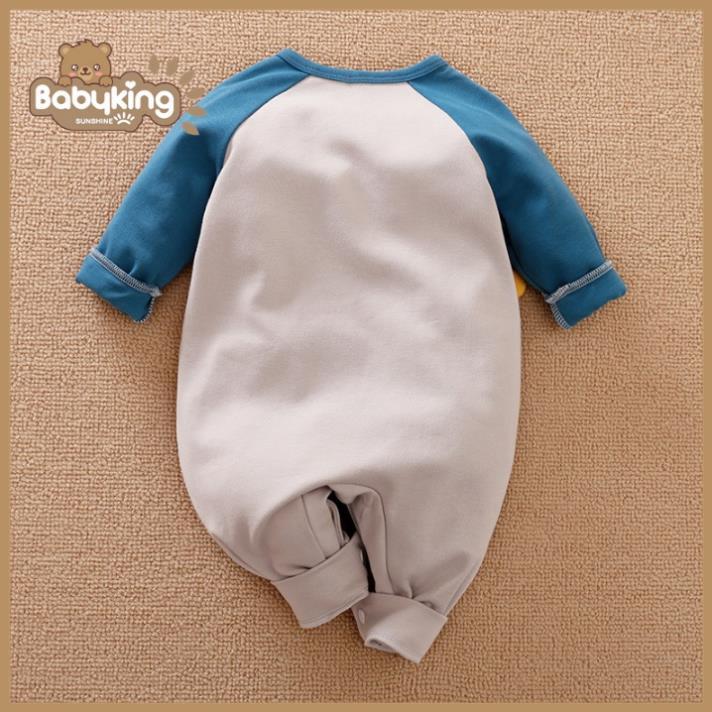 BodySuit giáng sinh noel cho bé,áo liền quần kiểu khủng long tay áo xanh dương nhạt đáng yêu,ngộ nghĩnh(2195),Aiueo Nhật