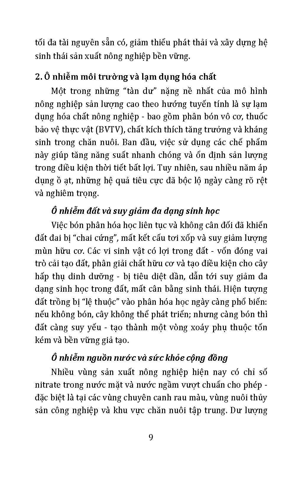 Nông Nghiệp Hữu Cơ - Nông Dân Xanh Trong Xã Hội Mới, Kinh Tế Tuần Hoàn