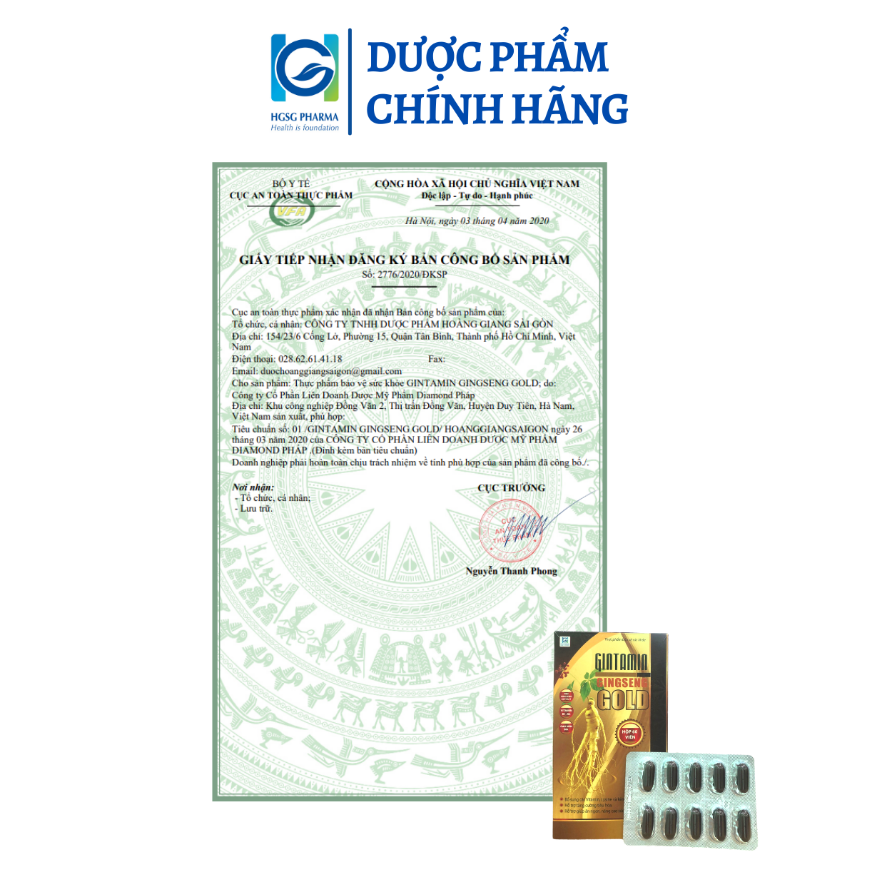 Viên uống tăng cường sức khoẻ, chống suy nhược GINTAMIN GINGSENG GOLD