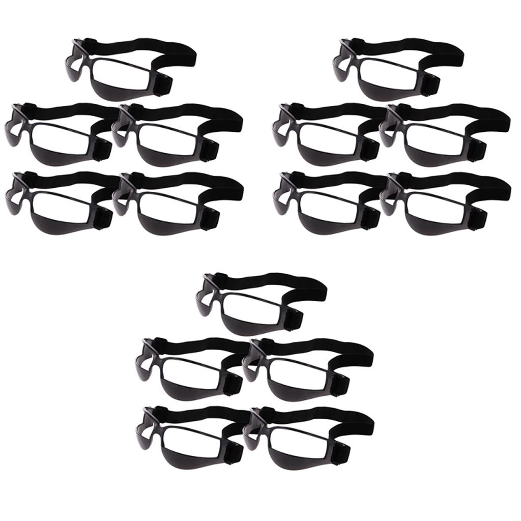 15pcs Sports Basketball Dribble Specs Glasses Training Aid Supplies Black