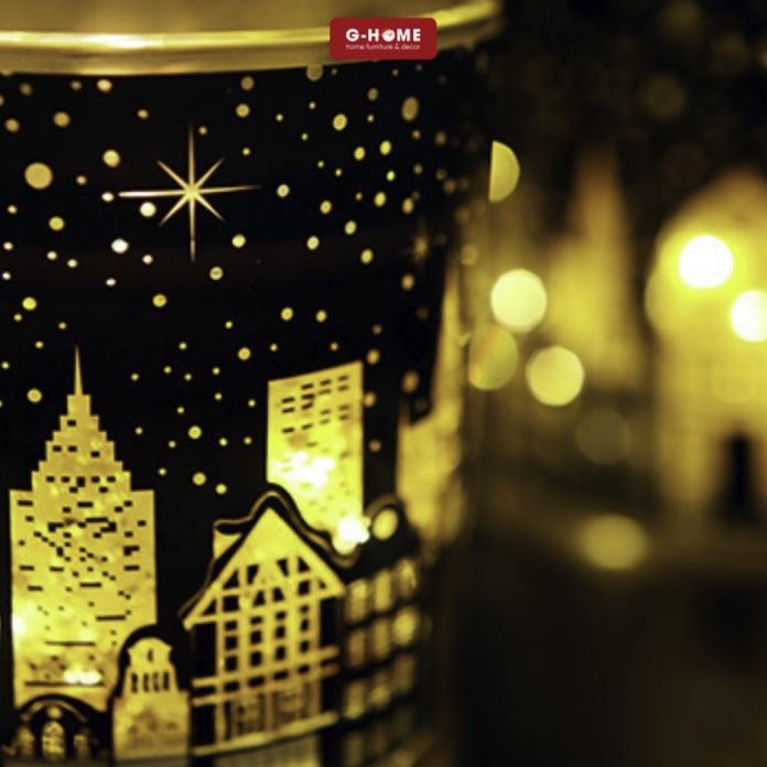 Cốc nến gắn đèn cảm ứng Ghome nến sáp đậu nành tinh dầu thiên nhiên, nến thơm decor nhà giáng sinh NEN22 M1