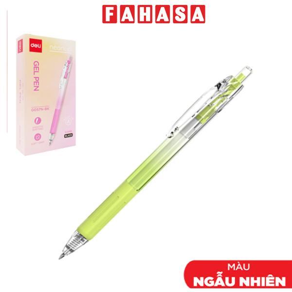 Bút Gel Bấm 0.5 mm - Deli EG057N-BK - Mực Đen (Màu Thân Bút Giao Ngẫu Nhiên)