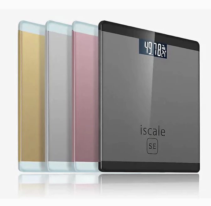 Cân sức khỏe điện tử mặt kính cường lực, kiểu dáng cao cấp tặng kèm 2 pin AAA 180kg (Tặng kèm quà ngẫu nhiên)