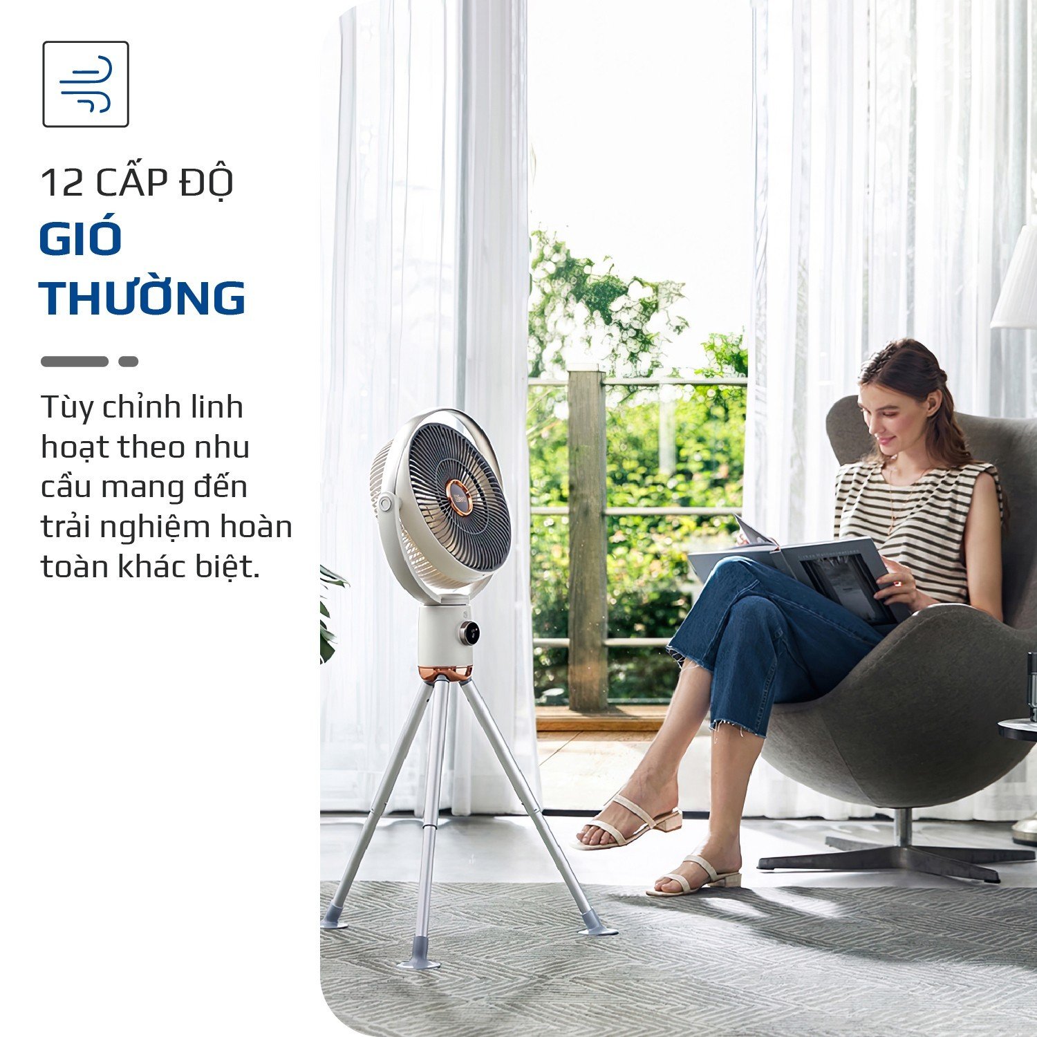 Quạt Sạc Không Dây Cao Cấp, Quạt Tuần Hoàn Không Khí OLIVO WF1 – Chạy Êm, Sạc Nhanh 2.5 Giờ, Hoạt Động Bền Bỉ 48h – Gấp Gọn (Model New) - Hàng Chính Hãng