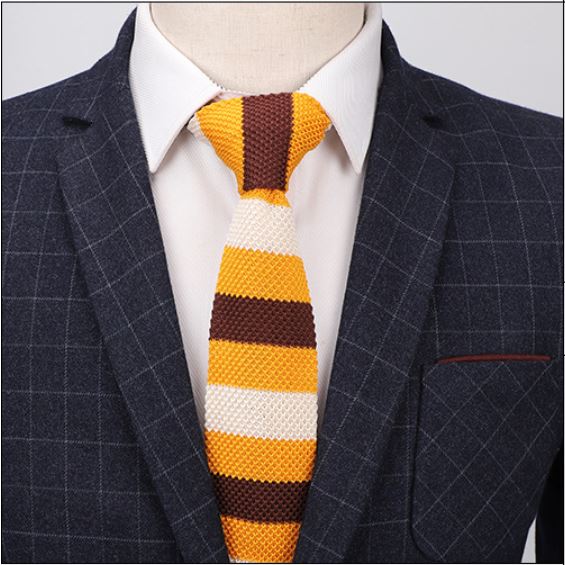 Cà vạt len cho nam Knit tie LAZYBOX công sở, Sartorial guys họa tiết chấm bi