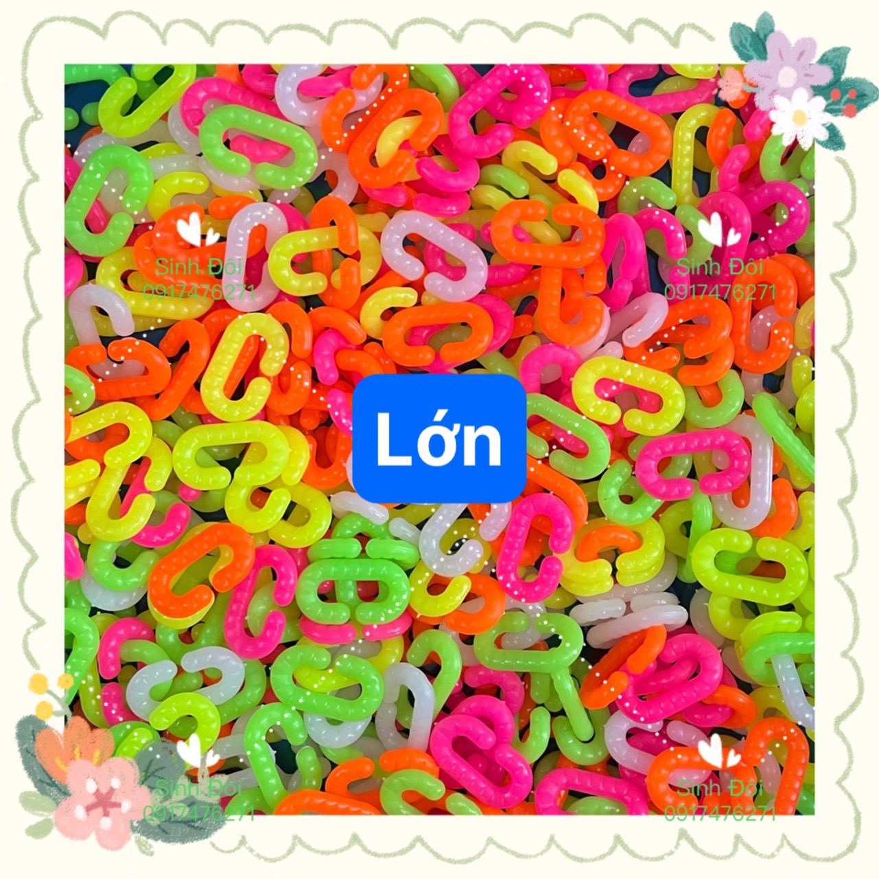 100 gram nút chữ C size lớn - đồ chơi lắp ráp dây xích nhựa - đồ chơi lắp ráp thông minh