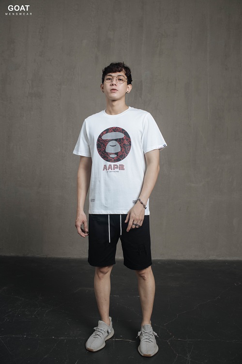 Áo Thun Nam Tay Ngắn AAPE GOAT MENSWEAR