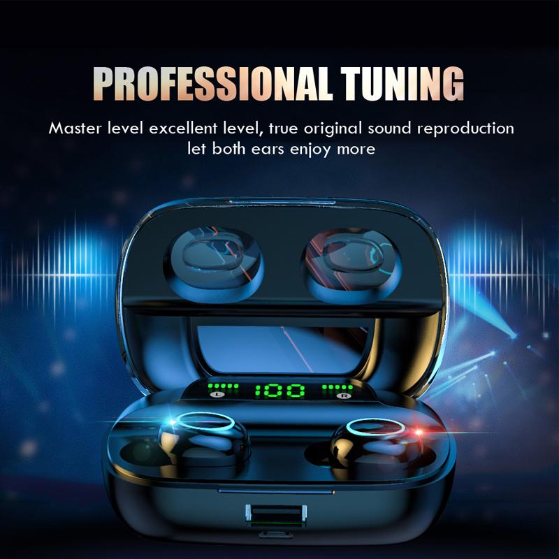 TWS Bluetooth Không Dây Tai Nghe 3500MAh Cảm Ứng Điều Khiển Đèn LED Có Mic Thể Thao Chống Thấm Nước Tai Nghe Tai Nghe Nhét Tai Tai Nghe Chụp Tai