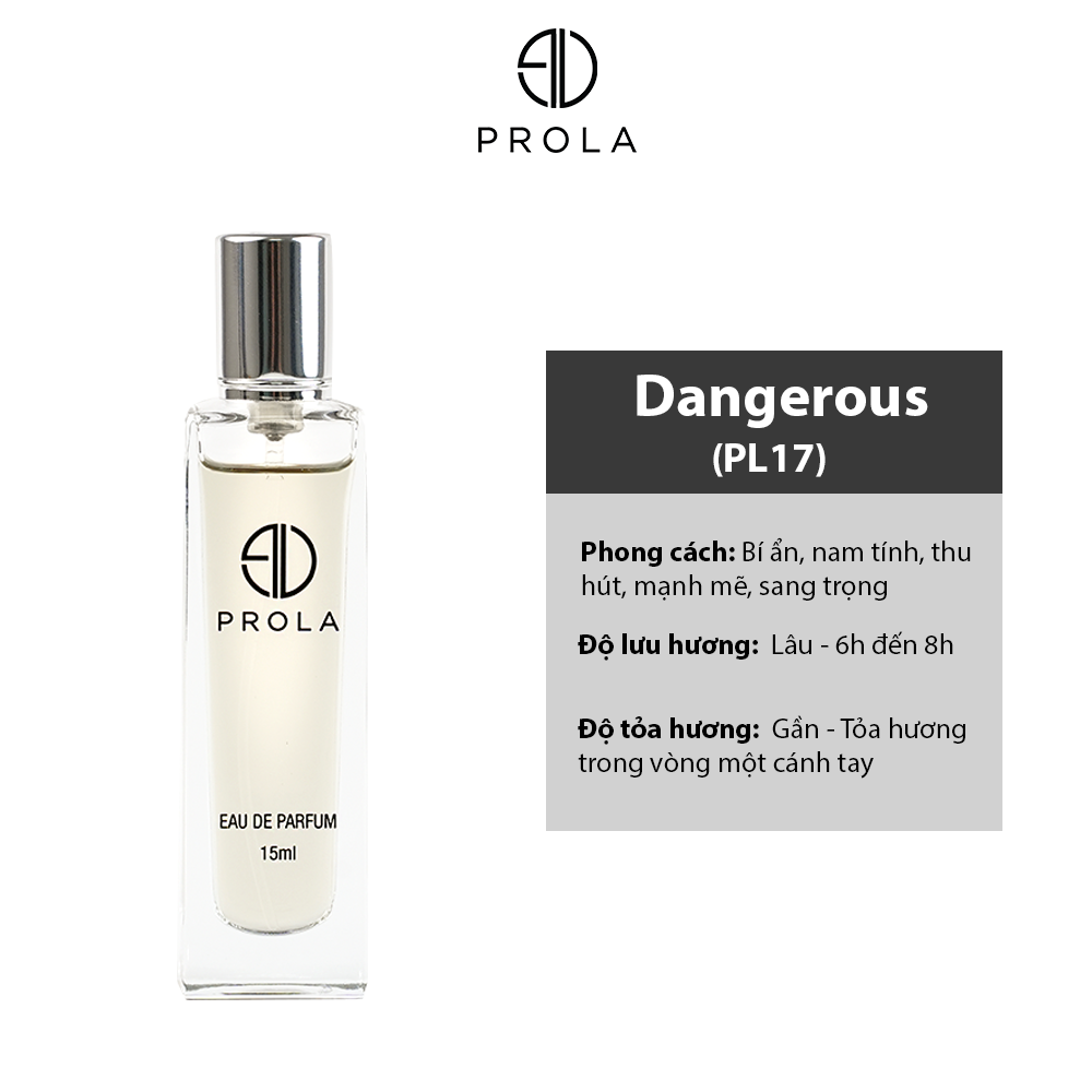 Nước Hoa Nam PROLA Mini Chính Hãng Thơm Lâu Nhẹ Nhàng Cuốn Hút Dạng Xịt - Dangerous