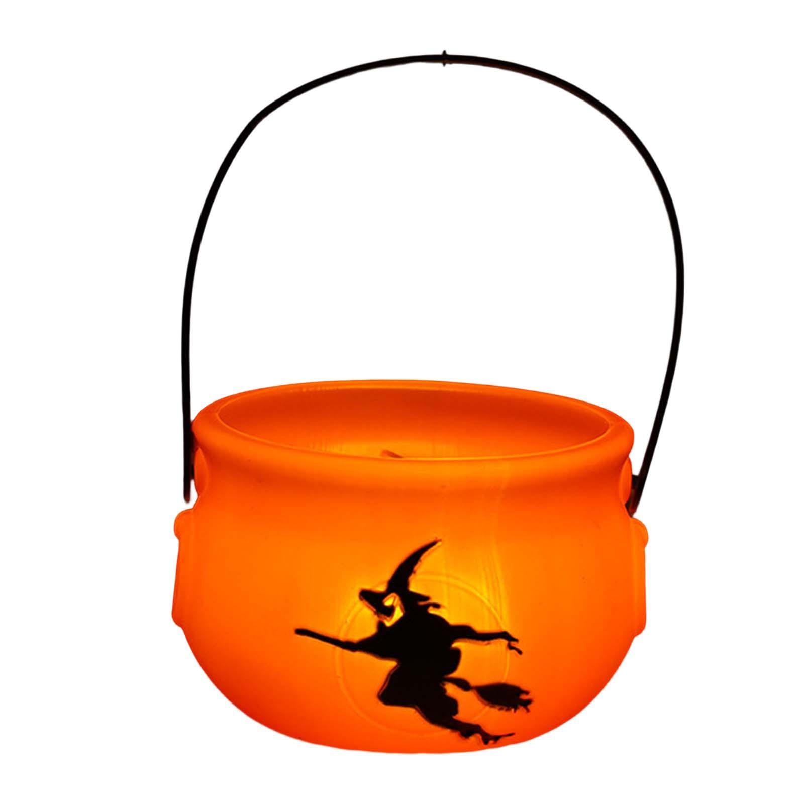 Pumpkin Bucket Candy Pail Container Multipurpose Candy Barrel Candy Bucket Trick or Treating Basket for Party Favor Halloween Gift Box Props