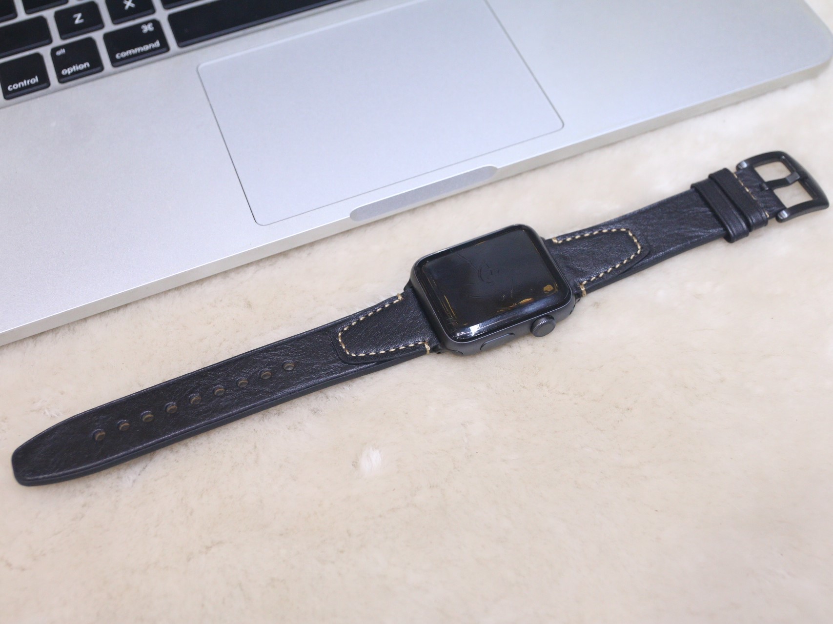 Dây đeo thay thế dành cho Apple Watch 1,2,3,4,5 da bò Ý