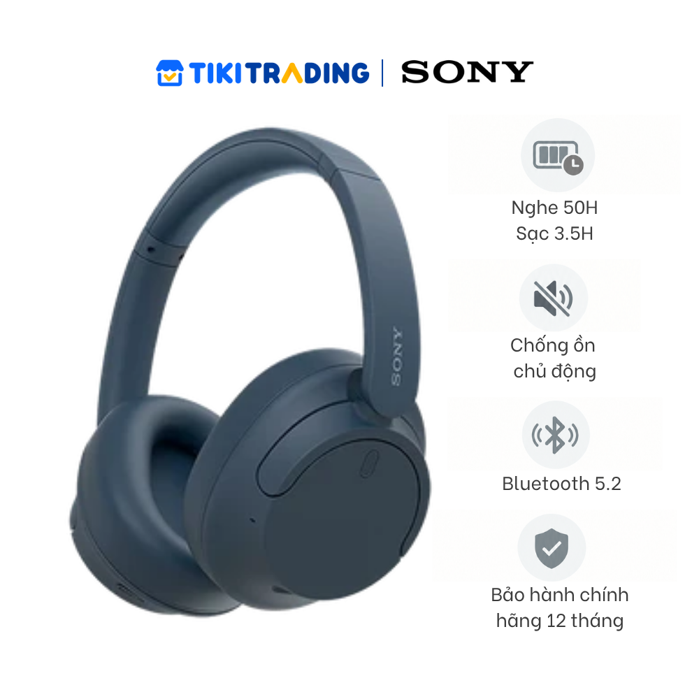 Tai nghe chụp tai Bluetooth SONY WH-CH720N - Hàng chính hãng