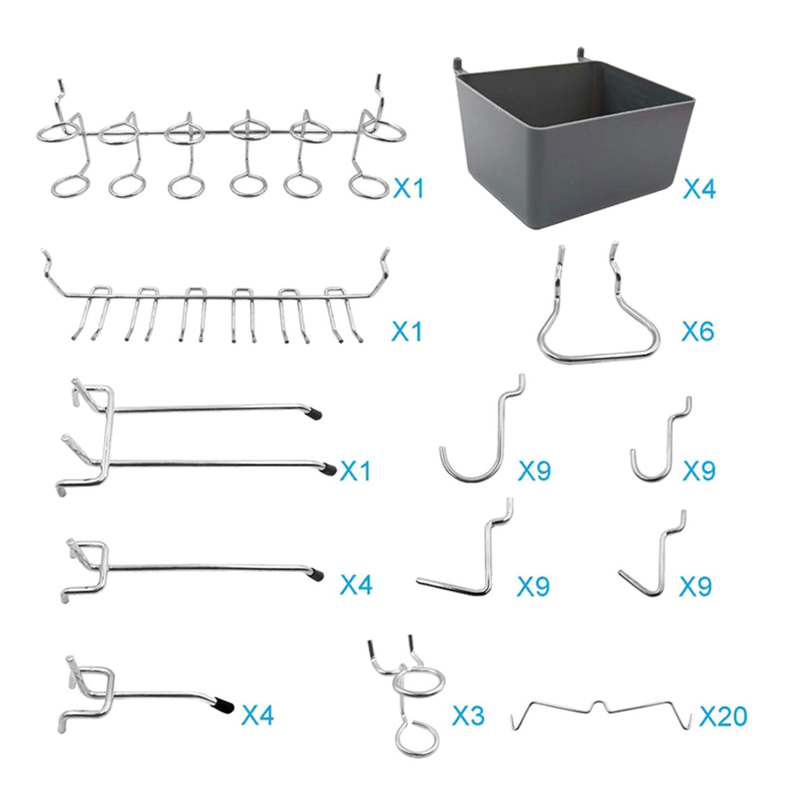 Pegboard Hooks W/ Peg Board Bins Pegboard Accessories Utility for Tool Shed