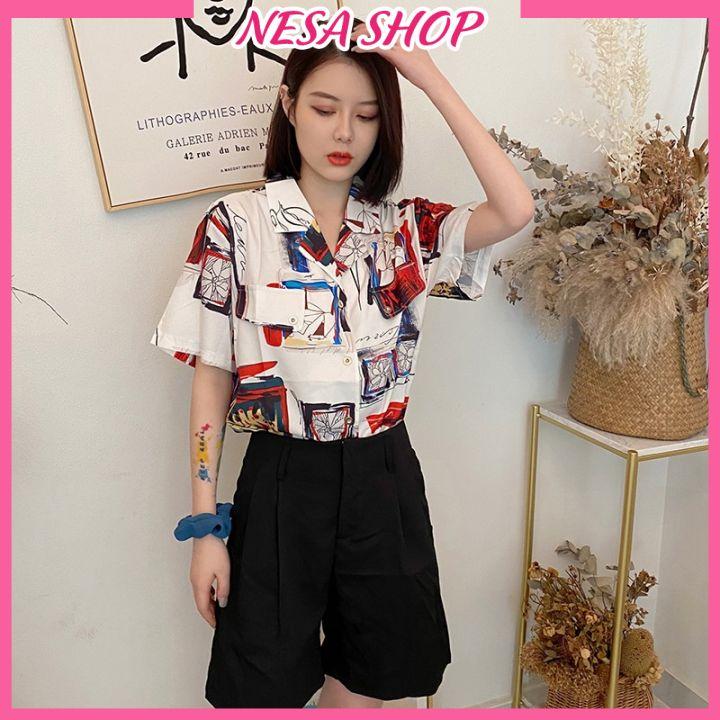Áo sơ mi unisex, dáng ulzzang mặc cặp, nhóm, chất liệu Đũi trơn mềm mát, áo form rộng tay lỡ cổ bẻ, in 3D-HÌNH Ô TRANH