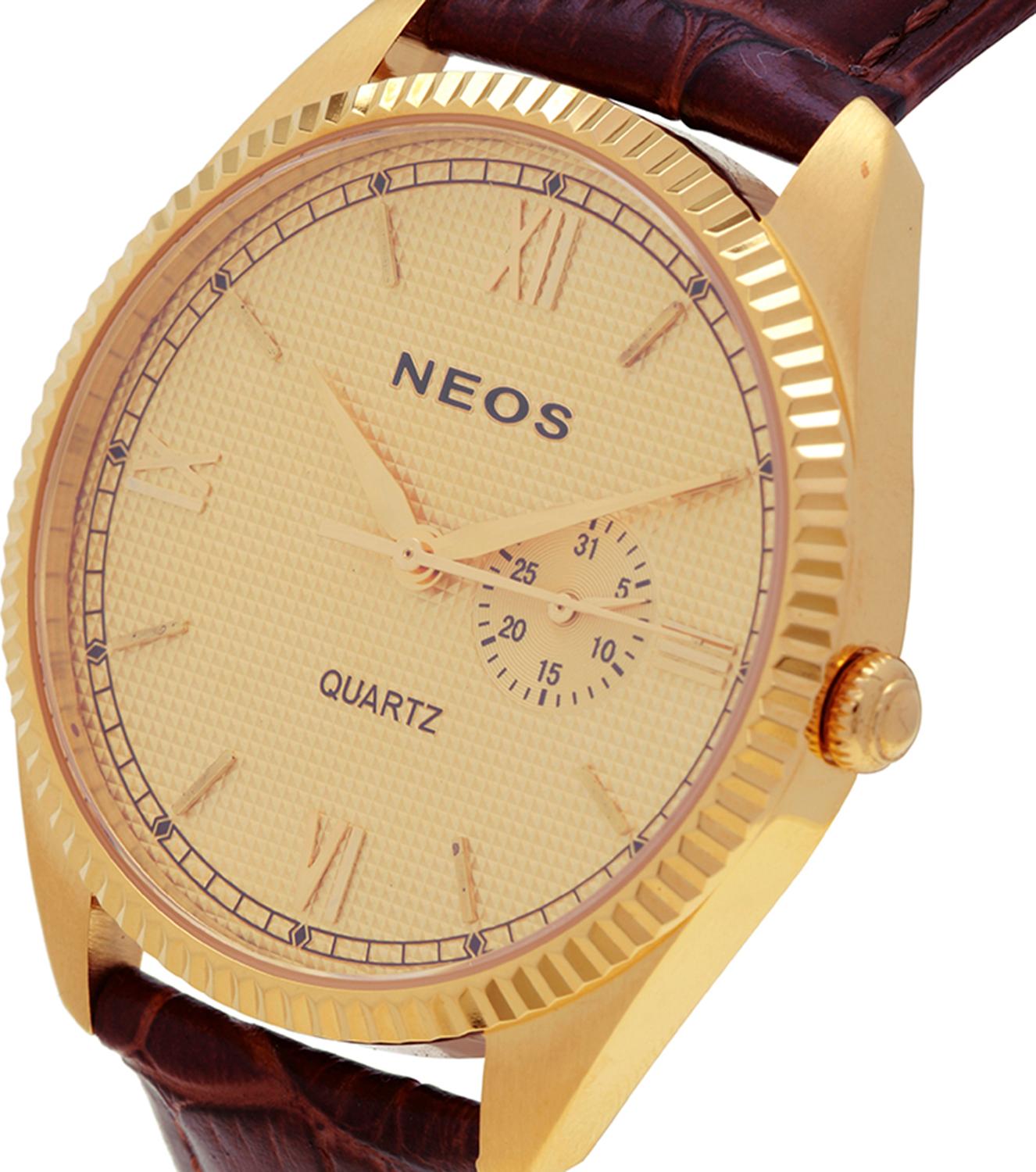 Đồng hồ Neos N-40703M nam dây da 4 kim