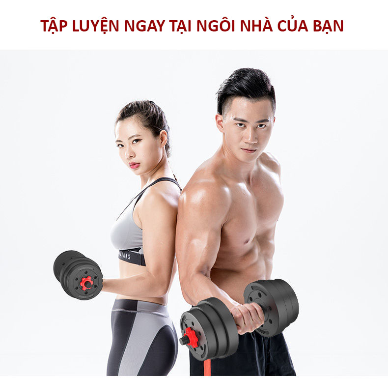 Bộ Tạ Tay + Tạ Đẩy 2in1 Đa Năng - Vật Liệu Cao Cấp - Đủ Kích Cỡ - Hàng Nhập Khẩu