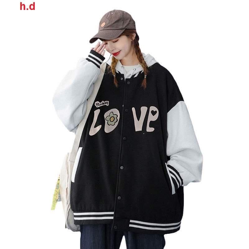 Áo bomber LOVE phối tay HD6