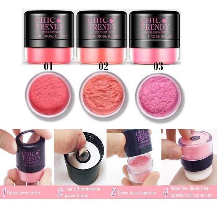 Phấn má hồng Bioaqua 3 màu dùng để trang điểm làm đẹp