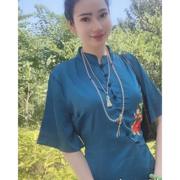 ĐỒ LAM ĐI CHÙA Tàu Lụa Vải Lụa Tầm