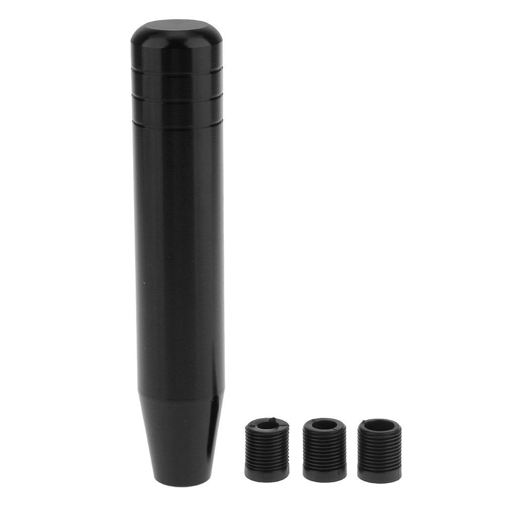Black-18cm Straight Universal Manual Car Gear Shift Knob Aluminum Racing
