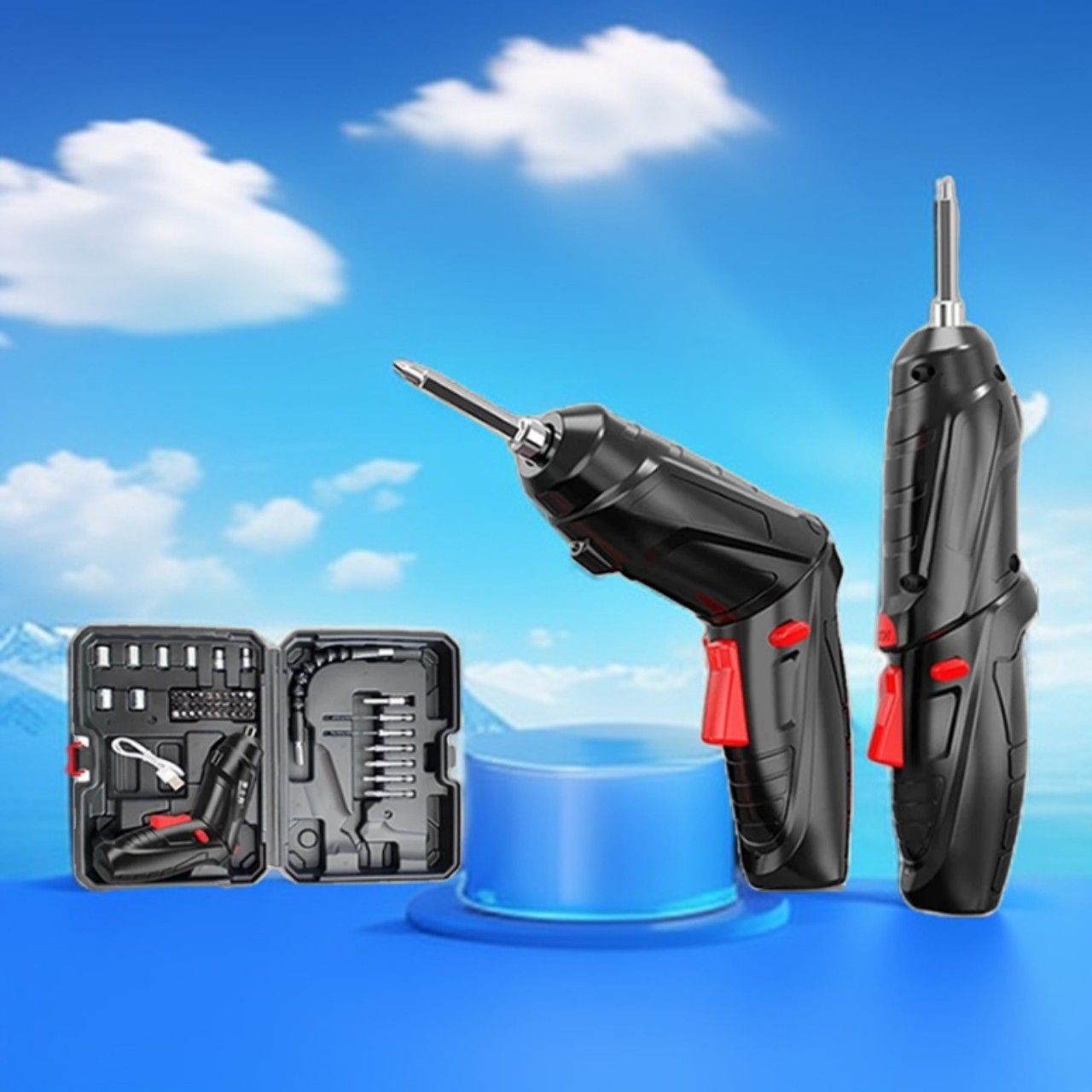 Máy Bắn Vít Chạy Pin Cao Cấp - 47 Phụ Kiện, Siêu Tiện Dụng, Loại Tốt