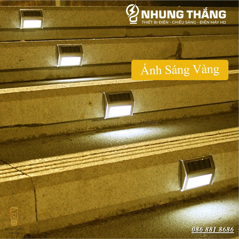 Đèn Led Gắn Tường,Cầu Thang - Sử Dụng Năng Lượng Mặt Trời MT-48 - Chống Nước IP65 - Ánh Sáng Trắng , Vàng