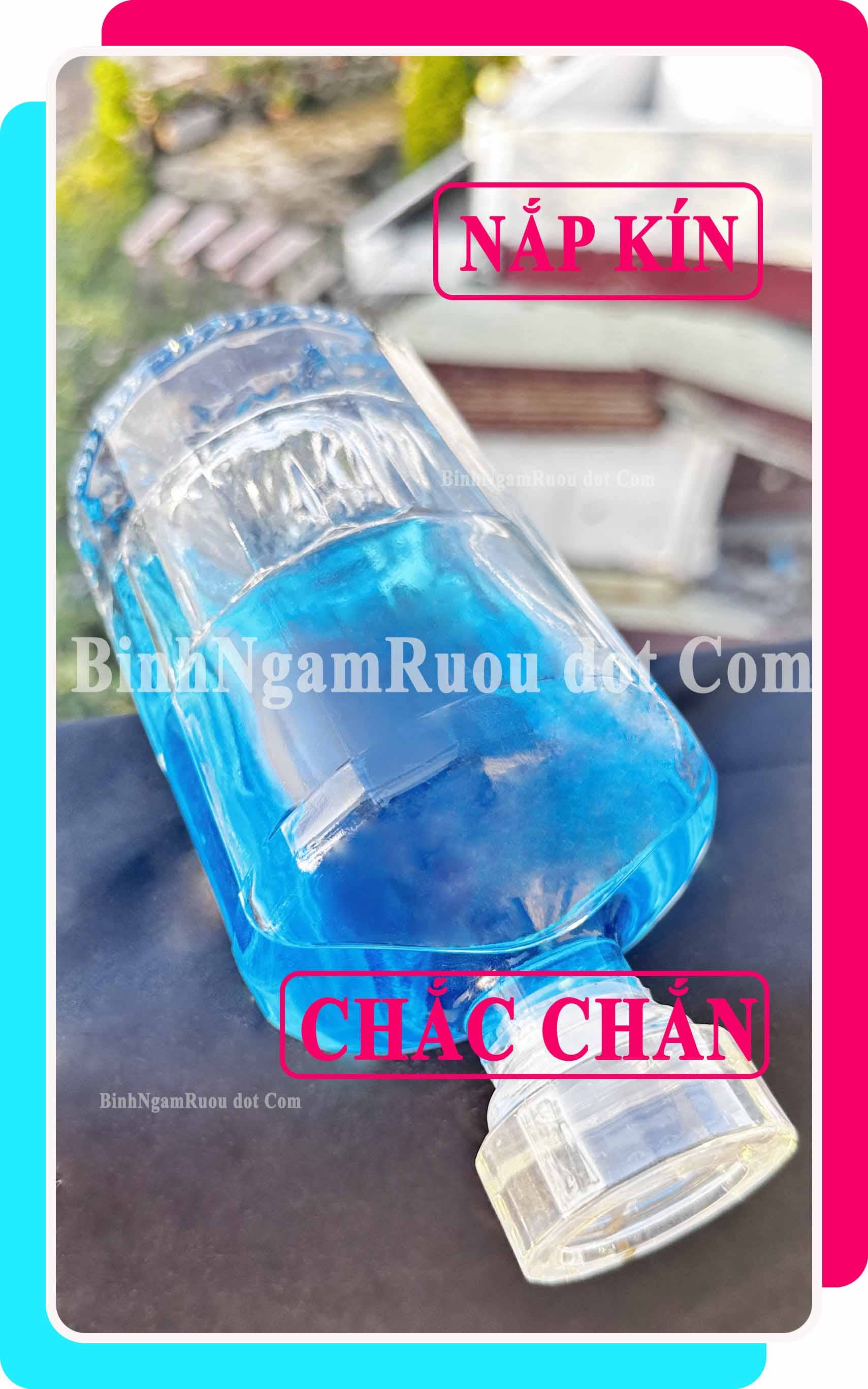 C44 Chai Đựng Rượu Thủy Tinh Hibiki Cao Cấp 500ml - Đẹp Cao Cấp - Nắp Kín Thủy Tinh Trong - Tặng Biếu Sang Trọng