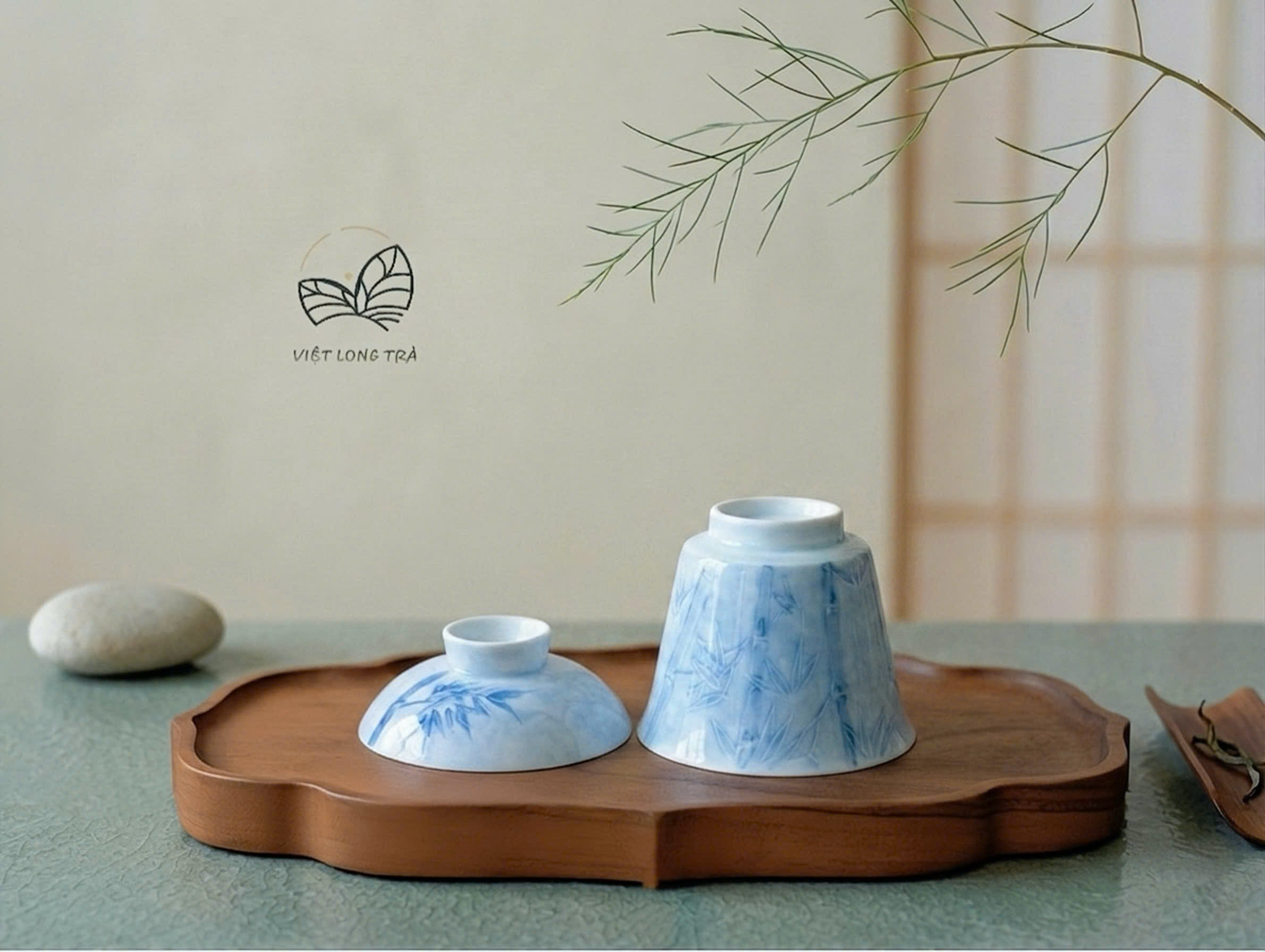 CHÉN KHẢI PHA TRÀ HỌA TIẾT TRÚC VẼ NỔI - DUNG TÍCH 100ML - KUNGFU TRÀ - GAIWAN