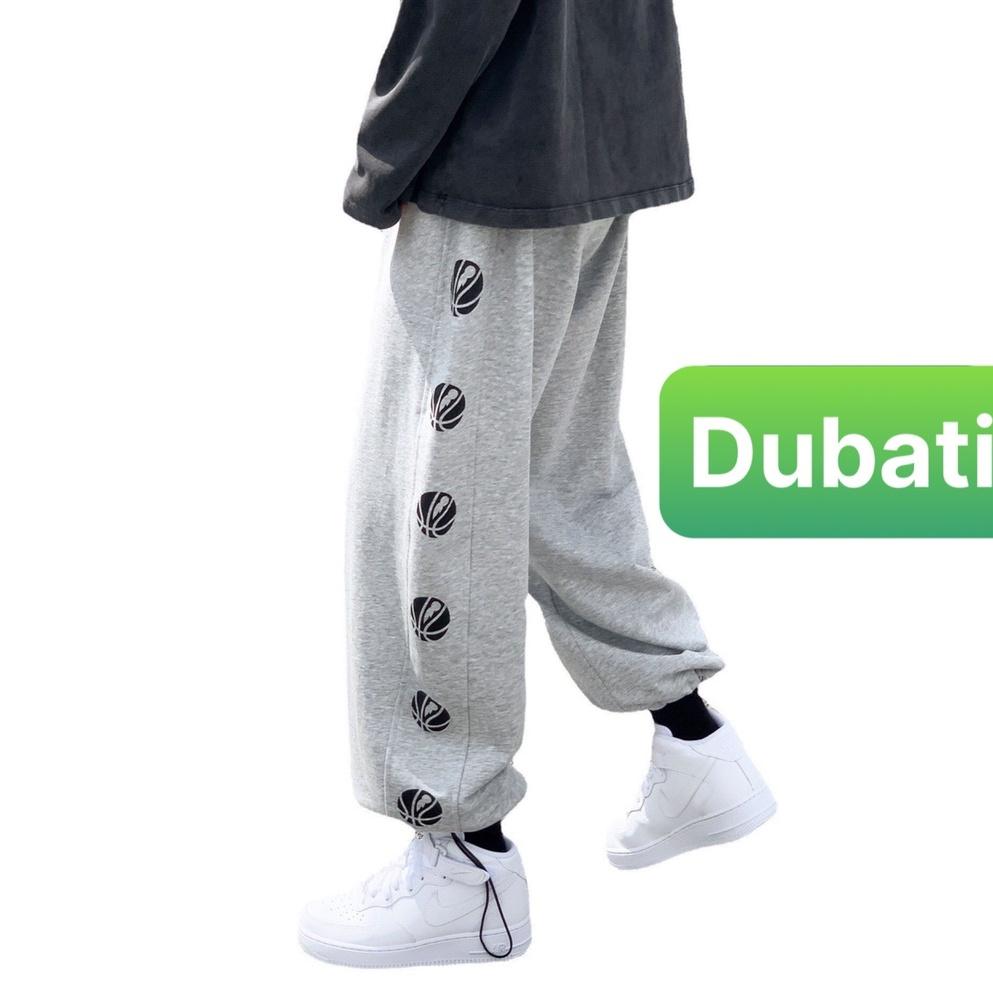 QUẦN JOGGER THỂ THAO NAM NỮ ỐNG BO HỌA TIẾT QUẢ CẦU PHONG CÁCH CAO CẤP 2022- DUBATI FASHION