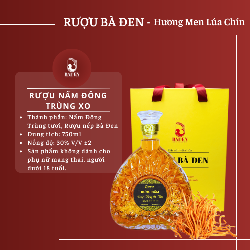 RƯỢU NẤM ĐÔNG TRÙNG HẠ THẢO XO 750ML