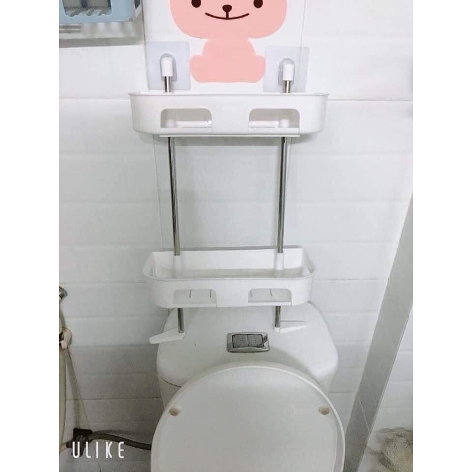 Combo Kệ Để Trên Toilet 2 Tầng và nước tẩy toilet 500ml hàng nhật